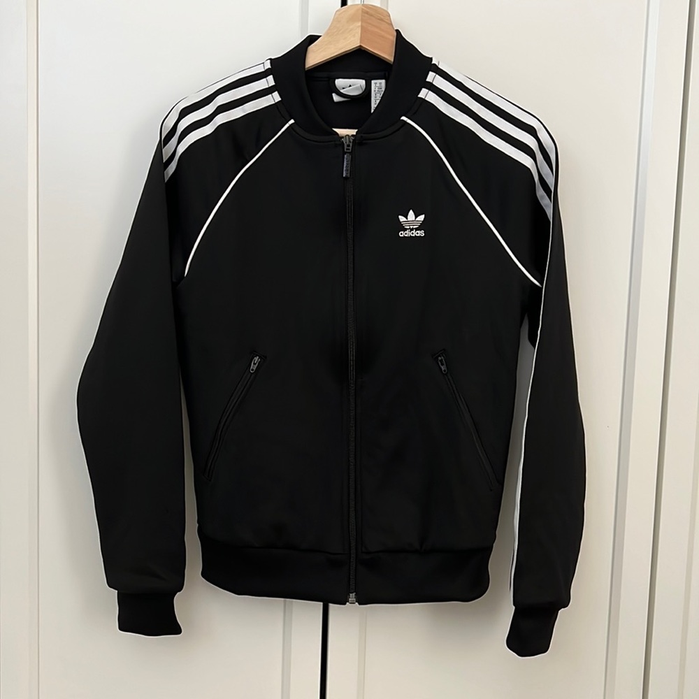 Adidas Track Top black and white